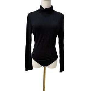 Gianni Bini Black Long Sleeve Bodysuit | Size L